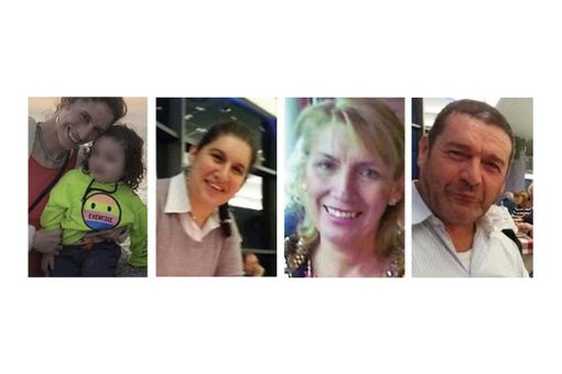 Le cinque vittime del tragico incidente (foto tratta da Vconews.it)