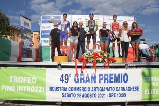 Il podio dell'edizione 2021 del GP Carnaghese Il podio dell'edizione 2021 del GP Carnaghese