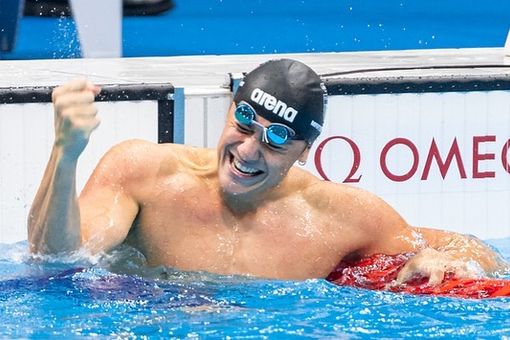 Foto di Nicolò Martinenghi tratta dalla pagina Facebook della Federazione italiana nuoto