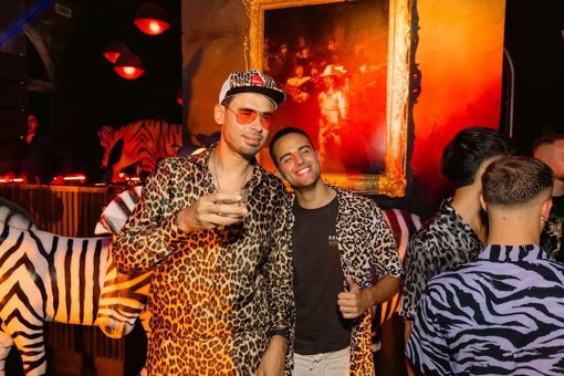 Filippo Degli Abbati, in arte DjDos, con Afrojack, marito di Elettra Lamborghini
