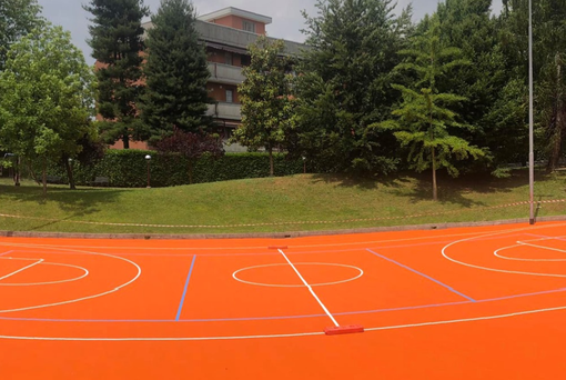 Il campo da basket del parco San Francesco a Gorla Maggiore