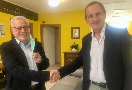 Maggioni e Antonelli: una stretta di mano avvenuta due settimane fa. Lunedì sera c'è stato il bis