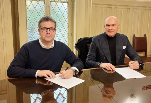 Il sindaco Andrea Cassani con Bruno Paneghini, presidente di Its Incom Il sindaco Andrea Cassani con Bruno Paneghini, presidente di Its Incom