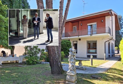 La residenza di via Catullo, nel riquadro Paola Magistrelli, Ettore Mazzucchelli, Emanuele Antonelli