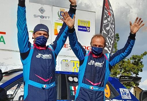 Mauro Miele (a destra) e Luca Beltrame sul gradino più alto del podio Mauro Miele (a destra) e Luca Beltrame sul gradino più alto del podio