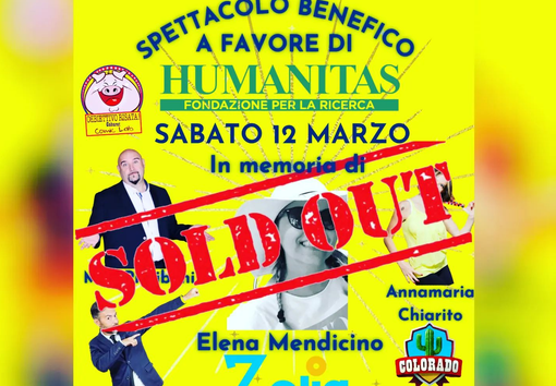 Tutto esaurito in pochi giorni allo spettacolo in memoria di Elena Mendicino