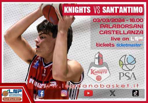 Basket, serie B: Knights alla caccia dei playoff contro Sant'Antimo