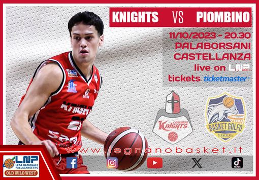 Knights, il primo infrasettimanale è con Piombino