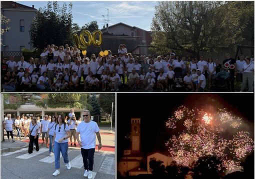 VIDEO.  Cento anni di noi: in marcia, poi i fuochi «per la nostra scuola amatissima»