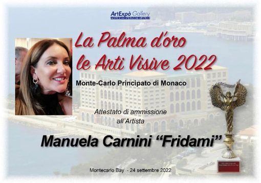 L'arte di Manuela Carnini brilla anche a Montecarlo L'arte di Manuela Carnini brilla anche a Montecarlo