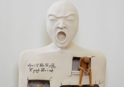Una delle opere in mostra al Centro Stoà di Busto (particolare)