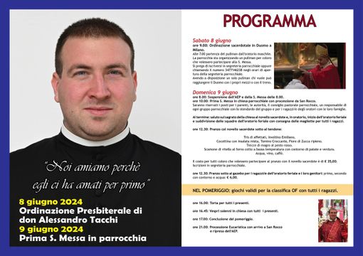 Alessandro diventa prete, Vanzaghello in festa Alessandro diventa prete, Vanzaghello in festa