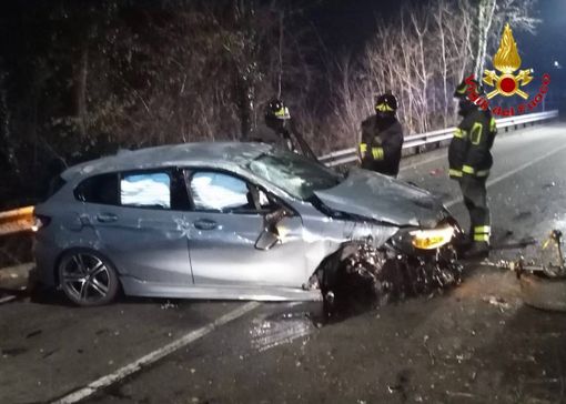 FOTO. Ribaltamento a Castiglione Olona, paura per un 32enne finito in ospedale