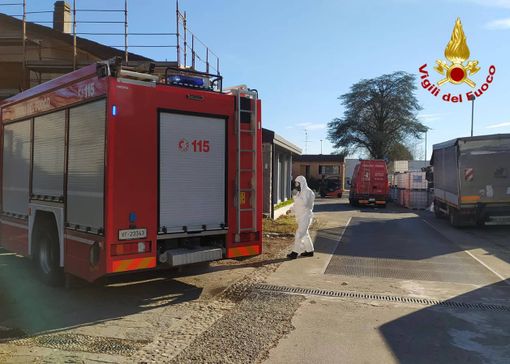 I vigili del fuoco sul posto