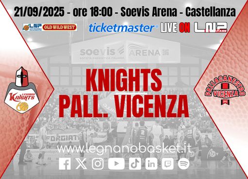 Comincia domenica a Castellanza l'avventura dei Knights