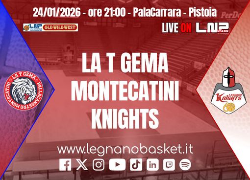 Legnano in trasferta a Montecatini: sfida d’alta quota per i Knights