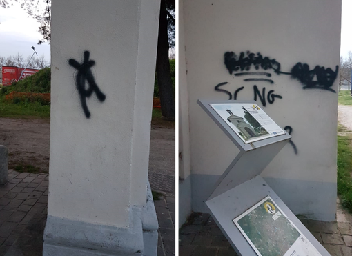 Scarabocchi e simboli fallici. Imbrattata la chiesa di Madonna in Campagna Scarabocchi e simboli fallici. Imbrattata la chiesa di Madonna in Campagna