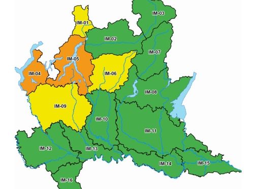 Allerta meteo arancione e gialla in provincia di Varese