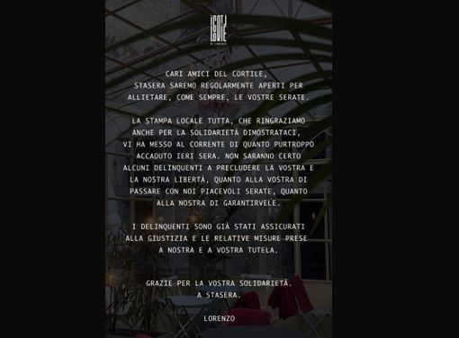 Il messaggio de Il Cortile di Lorenzo Il messaggio de Il Cortile di Lorenzo