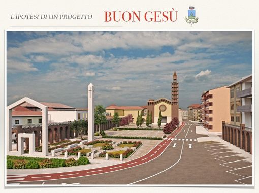 Olgiate, il sindaco presenta la nuova piazza del Buon Gesù