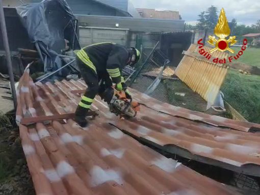 I vigili del fuoco sul posto I vigili del fuoco sul posto