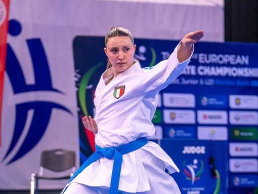 Roberta Dominici in gara con la nazionale