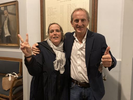 Paola Reguzzoni si congratula con Emanuele Antonelli