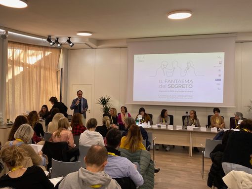 Luca Trama, direttore La Provvidenza, presidente provinciale Uneba, introduce &quot;Il fantasma del segreto&quot;