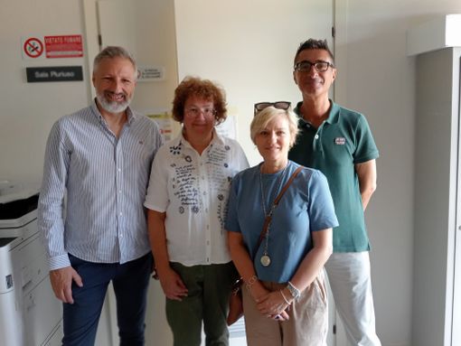 Da sinistra, l'assessore Moretti, Letizia Giudici (Informagiovani e Informalavoro Fagnano Olona), Michela D'Angelo (coordinatrice Ifl provinciale) e Giovanni Cozza (direttore Cpi di Busto Arsizio) al recruiting day