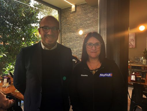 L'onorevole Davide Faraone e la presidente dell'associazione Simona Lamperti L'onorevole Davide Faraone e la presidente dell'associazione Simona Lamperti