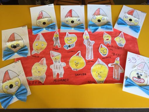 Il disegno primo classificato della scuola materna Maria di Nazareth