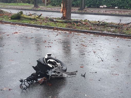 Un'immagine del drammatico incidente di viale Boccaccio