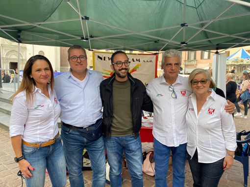 Tranchina all'avvio della festa con i vertici Assb e Comune