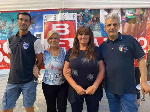 Da sinistra Roberto Roggiero, Maria Teresa Nasatti, Patrizia Testa e Fabrizio Ranisi. Una bella serata di sport tutti insieme
