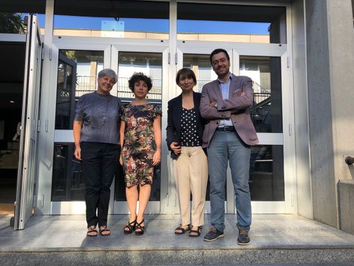 La visita alle secondarie Tosi degli amministratori comunali. Nella foto, a sinistra, la vicepreside Valeria Di Pinto e, seconda da destra, la dirigente scolastica Maria Carelli