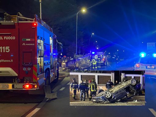 FOTO. Auto ribaltata, paura sul Sempione
