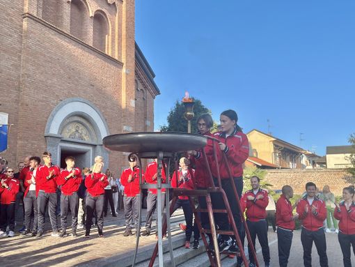 L'arrivo della fiaccola lo scorso settembre