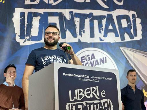 Pontida, Davide Quadri porta sul palco dell'evento giovani gli esponenti dei partiti sovranisti d'Europa