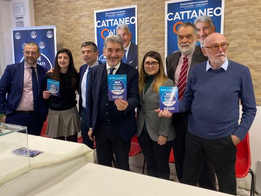 VIDEO. Cattaneo capolista di Noi Moderati: «Niente slogan, solo fatti. Come il risanamento del lago di Varese»