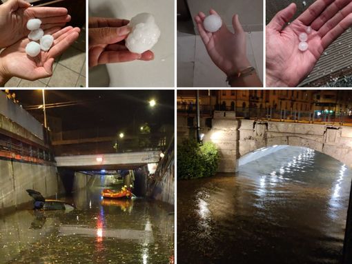 Tempesta di grandine nella notte a Saronno: chicchi da record, sottopassi bloccati, allagate case e danneggiate decine di auto
