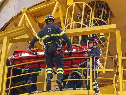 FOTO. Prove di emergenza alla Hupac: 120 persone impegnate in un'esercitazione