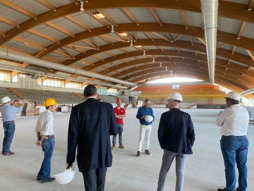 Countdown nuovo palaghiaccio: sopralluogo di Sport e Salute al cantiere di via Albani