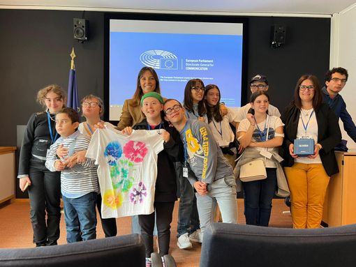 I ragazzi con disabilità al Parlamento Europeo: «L’auspicio è che questo viaggio sia l’inizio di un percorso che li porterà in giro per il mondo»