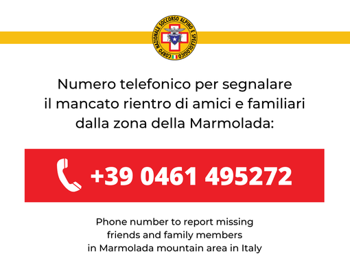 Sono 19 gli alpinisti dispersi sulla Marmolada. Gruppo montuoso chiuso, numero di telefono per l'emergenza