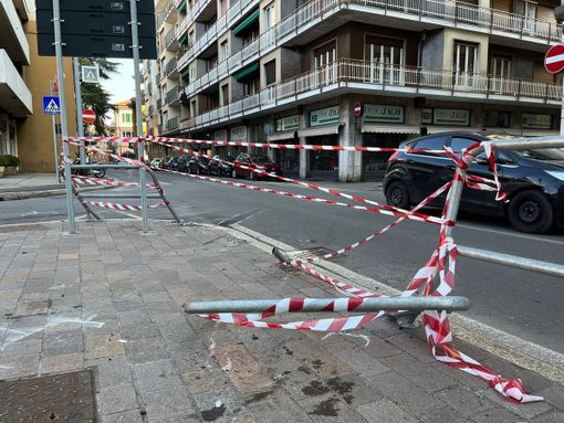 Il punto dell'incidente in via Staurenghi Il punto dell'incidente in via Staurenghi