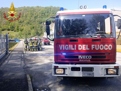 I vigili del fuoco sul luogo dell'intervento