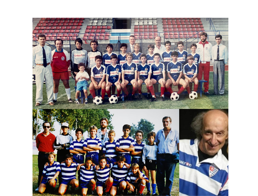 Bruno Arena nell'anno in cui allenò i ragazzi della Pro Patria: partecipò anche a una festa del Pro Patria club