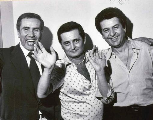 Da sinistra Enzo Tortora, Lucio Flauto e Renzo Villa: figure straordinarie degli anni Settanta nei nostri territori (foto da sito Via per Busto 15)