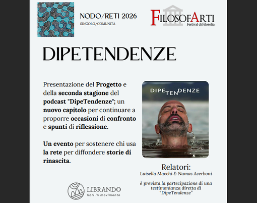Dipetendenze: le storie della rinascita arrivano da Librando con Filosofarti