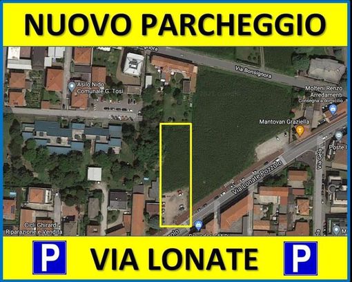 L'area su cui sorgerà il nuovo parcheggio